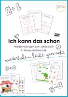 Vorschau - Stundenentwürfe - Mathematik - Wiederholen leicht gemacht - Wiederholungen zum Jahresstoff 1. Klasse Mathematik - Deckblatt