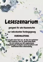 Vorschau - Arbeitsblätter - Leseszenarium - Individualisierte Textbegegnung zu frei wählbaren Texten - Deckblatt