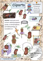 Vorschau - Mal- und Bastelvorlagen - Cliparts - Bohnitta, die kleine Bohne für euer Bohnentagebuch - Deckblatt