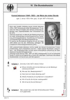 Vorschau - Arbeitsblätter - Deutschlands führende Politiker von 1949 bis heute: Die Bundeskanzler | Politik Sekundarstufe Klasse 8-10 | Arbeitsblätter, Kopiervorlagen, Freiarbeit mit Lösungen - Deckblatt