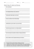 Vorschau - Arbeitsblätter - AB mit Fragen zum Thema "Rhone" + Lösungsblatt - Deckblatt