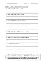 Vorschau - Arbeitsblätter - AB mit Fragen zum Thema "Rio de Janeiro" + Lösungsblatt - Deckblatt