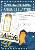 Vorschau - Arbeitsblätter - Zahlenzerlegung bis 10 Arbeitsblätter - Deckblatt