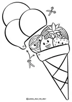 Vorschau - Spiele - Bastelvorlage DIY "Klapp-Eis" Sommer Dekoration - Seite 1