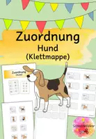 Vorschau - Fördermaterial/Inklusion - Klettmappe, Hund, Zuordnung, Förderung, TEACCH - Deckblatt