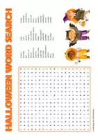 Vorschau - Arbeitsblätter - Halloween Word Search Puzzle - Deckblatt