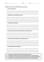 Vorschau - Arbeitsblätter - AB mit Fragen zum Thema "Rollschuhe" + Lösungsblatt - Deckblatt