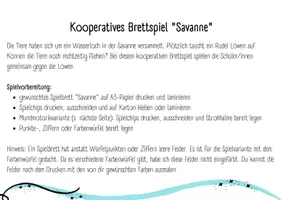 Vorschau - Spiele - kooperatives Brettspiel Savanne (mit Mundmotorikvariante) - Seite 1