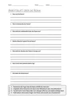 Vorschau - Arbeitsblätter - Lernplakat + AB mit Fragen zum Thema "Roma" + Lösungsblatt + Infografik - Seite 1