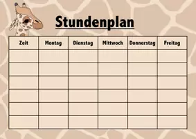 Vorschau - Anderer Materialtyp - Giraffenklasse - Stundenplan - Seite 2