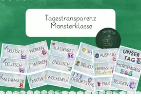 Vorschau - Bildkarten - Tagestransparenz Monsterklasse - Deckblatt