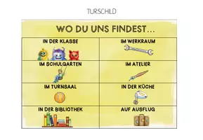 Vorschau - Merkblätter - Türschild "Wo wir sind" Monsterklasse - Seite 1