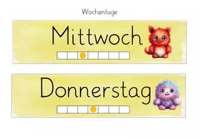 Vorschau - Merkblätter - Wochentage/Days of the week Monsterklasse - Seite 3