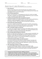 Vorschau - Arbeitsblätter - AB mit Fragen zum Thema "Romanes" + Lösungsblatt - Seite 1