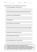 Vorschau - Arbeitsblätter - Lernposter + AB mit Fragen zum Thema "Romeo und Julia" + Lösungsblatt + Mindmap + Infografik - Seite 1