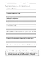 Vorschau - Arbeitsblätter - AB mit Fragen zum Thema "Röntgenstrahlen" + Lösungsblatt + Mindmap + Infografik - Deckblatt