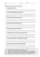 Vorschau - Arbeitsblätter - AB mit Fragen zum Thema "Rostock" + Lösungsblatt + Infografik - Deckblatt