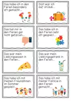 Vorschau - Aufgabenkarten - Reflexionskarten Ferien - Seite 1