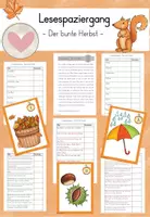 Vorschau - Arbeitsblätter - Lesespaziergang: Der bunte Herbst - Deckblatt
