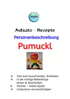 Vorschau - Arbeitsblätter - Aufsatz-Rezepte: Personenbeschreibung - Pumuckl - Deckblatt