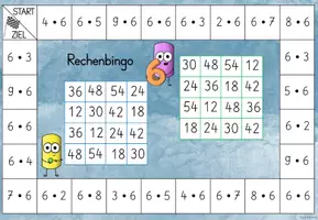 Vorschau - Spiele - Würfelspiel Rechenbingo Multiplikation u. Division: 6er-Reihe - Seite 3