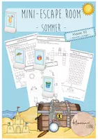 Vorschau - Arbeitsblätter - Mini Escape Room Sommer (ab Klasse 1) - Deckblatt