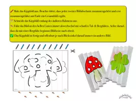Vorschau - Arbeitsblätter - KIPPBILD „GLÜCK“ - bunt & zum Ausmalen (Wackelbild, Agamograph, Zickzack-Bild, Silvester, Neujahr, St. Patrick‘s Day)) - Seite 3