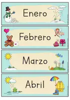 Vorschau - Präsentationen/Tafelbilder - El calendario: Tafelkalender für den Spanischunterricht (Spanisch) - Seite 1