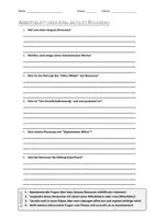 Vorschau - Arbeitsblätter - AB mit Fragen zum Thema "Jean-Jacques Rousseau" + Lösungsblatt - Deckblatt