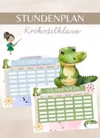 Vorschau - Mal- und Bastelvorlagen - Stundenplan für die Krokodilklasse - Deckblatt