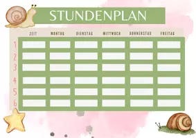 Vorschau - Mal- und Bastelvorlagen - Stundenplan für die Schneckenklasse - Seite 3