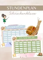Vorschau - Mal- und Bastelvorlagen - Stundenplan für die Schneckenklasse - Deckblatt