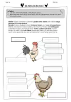 Vorschau - Arbeitsblätter - Der Hahn und die Henne_Vom Ei zum Küken_Haltungsformen - Deckblatt