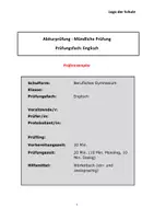 Vorschau - Klassenarbeiten - Mündliche Prüfung Abitur Rheinland-Pfalz - Deckblatt
