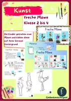 Vorschau - Mal- und Bastelvorlagen - Freche Möwe_Kunstprojekt_Sommer_Klasse 2-4 - Deckblatt