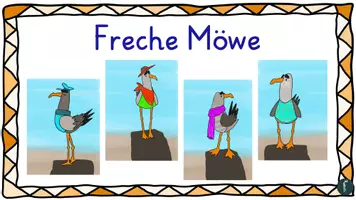 Vorschau - Mal- und Bastelvorlagen - Freche Möwe_Kunstprojekt_Sommer_Klasse 2-4 - Seite 1