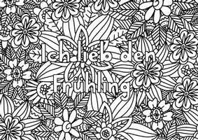 Vorschau - Mal- und Bastelvorlagen - Gemeinschaftsbild "Ich lieb den Frühling" - Seite 1
