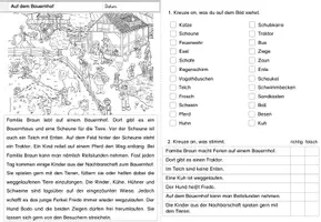 Vorschau - Stationenlernen - Bauernhof | lesen | Leseverstehen - Seite 1