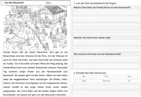 Vorschau - Stationenlernen - Bauernhof | lesen | Leseverstehen - Seite 2