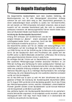 Vorschau - Arbeitsblätter - Die doppelte Staatsgründung (BRD und DDR) - Seite 1