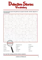 Vista previa - Hojas de trabajo - Detective Stories Vocabulary Activities - página 1