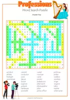 Vista previa - Juegos / Gamificación - Professions Word Search Puzzle - página 1
