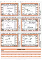 Vista previa - Juegos / Gamificación - Present Simple or Present Continuous Task Cards - página 2