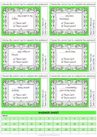 Vista previa - Hojas de trabajo - There is, there are Task Cards - página 1