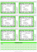 Vista previa - Hojas de trabajo - There is, there are Task Cards - página 2