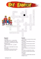 Vista previa - Hojas de trabajo - Familienmitglieder, Kreuzworträtsel - página 1