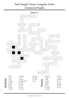 Vista previa - Hojas de trabajo - Past Simple Irregular Verbs Crossword Puzzle - página 1