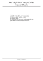 Vista previa - Hojas de trabajo - Past Simple Irregular Verbs Crossword Puzzle - página 2