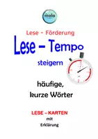 Vorschau - Unterrichtsreihen - Lese-Tempo steigern - Kurze, häufige Wörter - Deckblatt