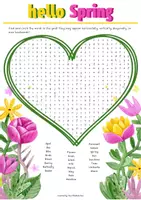 Vista previa - Hojas de trabajo - Spring Vocabulary Word Search Puzzle - Portada